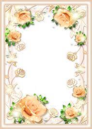 Beautiful Delicate Cream Frame With Roses Flower Frame Flower Printable Creative Flower Arrangements