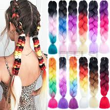 Should you go for human hair or synthetic hair? 24inch Synthetic Hair Braids Ombre Braiding Hair Extension Box Braids Hair Pink Purple Golden Yellow Colors Crochet Jumbo Braids Aliexpress
