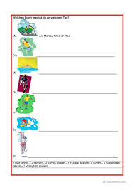 Die Wochentage Franzosisch Arbeitsblatter Wochentage Woche