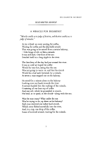 A Miracle For Breakfast By Elizabeth Bishop Poetry Magazine Poetry Magazine Poetry Words Poetry