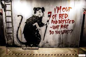 Banksy's political statements and disruptive vision have impacted cities across the globe at vital at the age of 18, banksy was nearly caught vandalizing public spaces by police. Confined Banksy Redecorates His Bathroom With An Exclusive Work Of Art Sortiraparis Com