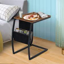 10 best hospital bed tables of february 2021. C Shaped Side End Tables For Living Room Couch Bedroom Accent Bedside Table Desk With Storage Walmart Com Walmart Com
