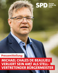 Michael Chales de Beaulieu verliert sein Amt als stellvertretender  Bürgermeister von Bad Bevensen. "Das Personalkarussell im Stadtrat dreht  sich“, titelte vor wenigen Wochen die Allgemeine Zeitung des Landkreises  Uelzen. Neben dem Personalwechsel
