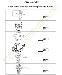 Word families are a blast with this bundle of 17 word family worksheets packs. English Preschool Am Word Family Worksheet 2