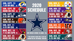 If so, pick the games you want to attend and check. Cowboys Game By Game Predictions How Many Wins Will Dallas Rack Up On Its 2020 Schedule