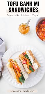 Tofu Banh Mi Sandwich Rezept Vegan Aline Made Leckere Sandwiches Rezepte Tofu