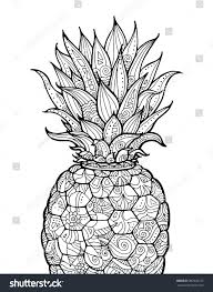 Download and print free pineapple pop it coloring pages. Zentangle Pineapple Coloring Page Novocom Top