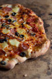 Ham Pineapple And Black Olive Pizza Beyond Pepperoni Pizza Toppings Recipe Olive Pizza Pineapple Pizza Pizza Recipes