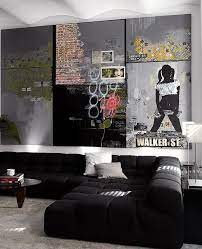 Graffiti Inspired Art With A Touch Of Sopistication Decoist Bachelor Pad Living Room Bachelor Pad Decor Decor Pad