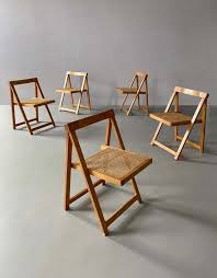 Vintage Cane And Beech Folding Chairs By Aldo Jacober Set Of 5 Vintage Cane And Beech Folding Chairs Attributed To A Folding Chair Vintage Dining Chairs Chair