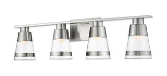 Lithonia lighting fmvccls 12 in. Photon Lighting 4 Light Brushed Nickel Vanity Light At Menards