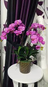 Centerpiece arrangement, side arrangement, pisau kraf, cutter, pasu putih, orkid artificial, cymbidium, phalaenopsis, dendrobium, encylia, gubahan bunga orkıd 2. Gambar Gubahan Bunga Orkid Pickini