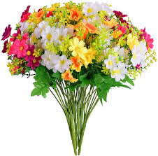 Shop for silk flower wall art from the world's greatest living artists. Buy Everwin Artificial Fake Flowers Daisies Arrangements Bouquet For Home Decoration Table Centerpiece Silk Faux Wild Multicolor Flowers Daisies Bulk Bouquets With Stems For Crafts Outdoors Online In Germany B08lv8j9t8