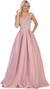 NaTengs Raso da donna che borda una linea abiti da sera formale lungo abito  da sera, Arancione, 34 : Amazon.it: Moda