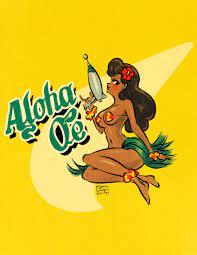 Aloha Oe Space Dandy Pinup Print - Etsy