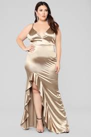 Plus Size Temporary Love Satin Mermaid Dress Gold 39 99 Fashion Ootd Outfit Oufits Moda Plussize Dress Dresses P Fashion Curvy Girl Fashion Dresses