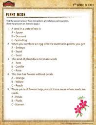 Kids flex their physical science knowledge by classifying items as solids or liquids in this 4th grade states of matter worksheet. Plant Mcqs Free 4th Grade Science Worksheet School Of Dragons Fourth Grade Science 4th Grade Science Science Worksheets