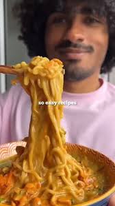 Some soups are just... 😋 YUM! Like this Creamy/Nutty Noodle Soup, that is  hearty and full of flavor. , If it's Monday, then we're going #Meatless!,  SOURCE: @jacobking, INGREDIENTS , ▪️1 onion + 3 ...