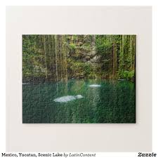 Scenic jigsaw puzzles there are few things more relaxing than piecing together a jigsaw puzzle with a peaceful scene on it. Mexico Yucatan Scenic Lake Jigsaw Puzzle Zazzle Com Scenic Lakes Jigsaw Puzzles Scenic