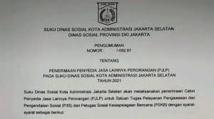 We did not find results for: Sudinsos Tegaskan Surat Seleksi Pjlp Dengan Syarat Bisa Mengaji Hoaks