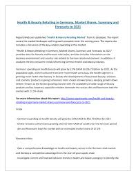 Looking for the perfect credit card? Health Beauty Retailing In Germany Market Shares Summary And Forecasts To 2021c By Pravinkad Issuu