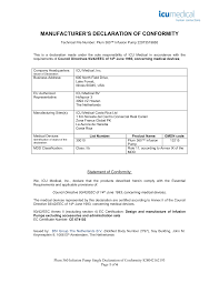 Demonstration of conformity with recognized standards to satisfy the safety and effectiveness requirements of the canadian medical devices. Https Www Icumed Com Media 10560 Plum 360 Declaration Of Conformity Revd Eu V2 Pdf