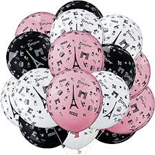 They are easy to get in gift shops and in a `chinese bargain shop´. Amazon Com 48 Pieces Paris Balloons Day In Paris Balloons Eiffel Tower Latex Balloons Paris Theme Valentine S Day Balloons For Paris Party Decoration 12 Inches Toys Games