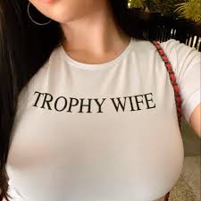 Trophy Wife T-Shirt - Embrace Y2K Vintage Vibes and... - Depop