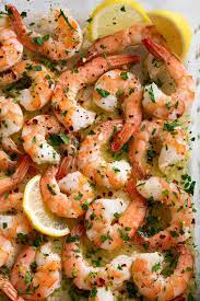 The big shrimp are marinated in lemon and herbs and tossed on a flaming hot grill. Baked Shrimp With Garlic Lemon Butter Sauce Cooking Classy