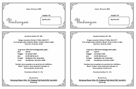 Download undangan tahlil 1 lembar isi 2 ms word triprofik com. Template Undangan Tahlil Jadi 2 Ms Word