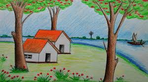 Drawing still water is just a matter of learning how to draw reflections and using your pencil stroke to show direction. How To Draw Beautiful Scenery With Colour Pencils Youtube