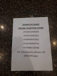 Please contact us again if we can help in any way. For Any Enquiry Please Call And Whatsapp Us Sonia S Xclusive Facebook