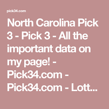 North Carolina Pick 3 Pick 3 All The Important Data On My Page Pick34 Com Pick34 Com Lottery Software 4 Winne Lottery Online Lottery Lottery Numbers