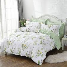 Shop over 2,500 top floral bedding sets and earn cash back all in one place. Fadfay Shabby Green Floral Duvet Cover Set Yellow Daisy Purple Lavender Flowers Cotton Bedding Set 3 Piece 1duvet Cover Duvet Cover Sets Yellow Bedspread Duvet