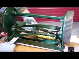 It is a reasonably basic push mower but it does have a 'mulching' blade. How I Sharpen My Old Push Lawnmower Blades It S An Early English Qualcast Push Mower Youtube