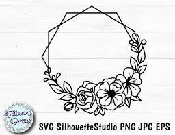 Yellow pink flower wreath with. Pin On Svg Frames Marcos