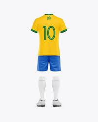 Download Football Kit Mockup Back View In Apparel Mockups On Yellow Images Object Mockups