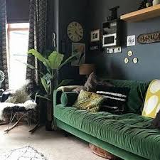 Image Result For Hunter Green Couch Blue Living Room Dark Living Rooms Dark Green Living Room Green Couch Living Room