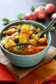 Spicy Tofu Potato Coconut Curry Soup I Love Vegan Recipe Vegetarian Recipes Vegan Curry Recipes