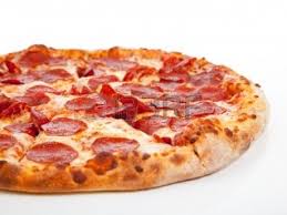 A Pepperoni Pizza On A White Background Pepperoni Pizza Pepperoni Pizza Recipes Dough