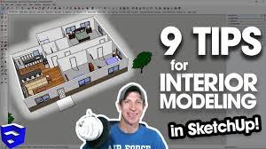 9 Tips For Modeling House Interiors In Sketchup The Sketchup Essentials Model Homes House Interior Interior