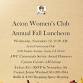 Acton Women's Club Annual Fall Luncheon - Honorees event image