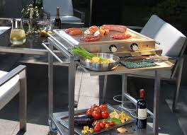 Teppan Yaki Aus Edelstahl Mit Servierwagen Servierwagen Elektrischer Grill Teppan Yaki Grill
