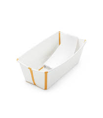 It is so convenient and comfortable for your first baby born. Stokke Flexi Bath Baby Bathtub Bundle With Newborn Support