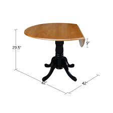 In this case, you must sit on the floor or couch and eating, which is certainly uncomfortable. International Concepts 42 Round Dual Drop Leaf Dining Table T57 42dp
