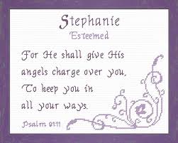 Stephanie Name Blessings Personalized Cross Stitch Design From Joyful Expressions Personalized Cross Cross Stitch Cross Stitch Designs