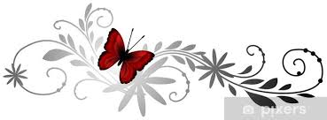 Floral clip art vintage sketches ink illustrators illustration art how to draw hands design art. Floral Pattern With Red Butterfly Sticker Pixers We Live To Change