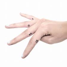 I was thinking about getting the word promise down the right side of my right pinky. From Index Finger To Pinky Finger Taurus Zodiac Sign Gemini Zodiac Sign Solar Planet Symbol And Finger Tattoos Small Finger Tattoos Finger Tattoo For Women