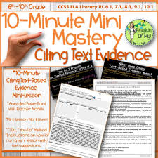 It will open a new page. Citing Textual Evidence Mini Lesson 10 Minute Mastery Powerpoint Slides English Oh My