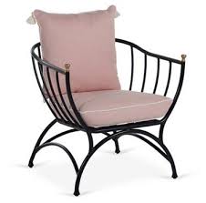 One Kings Lane Outdoor Frances Accent Chair Blush Pink White One Kings Lane In 2020 White Accent Chair Accent Chairs For Sale Farmhouse Chairs
